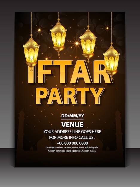 Iftar party flyer