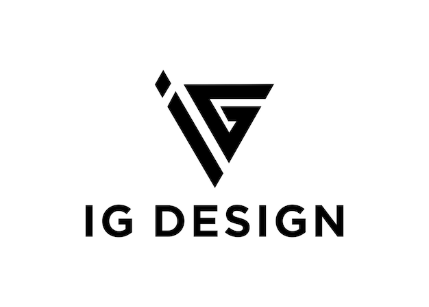 ig logo design vector illustration