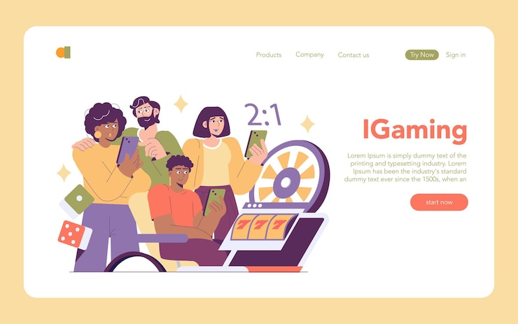 Vector igaming flat vector illustration