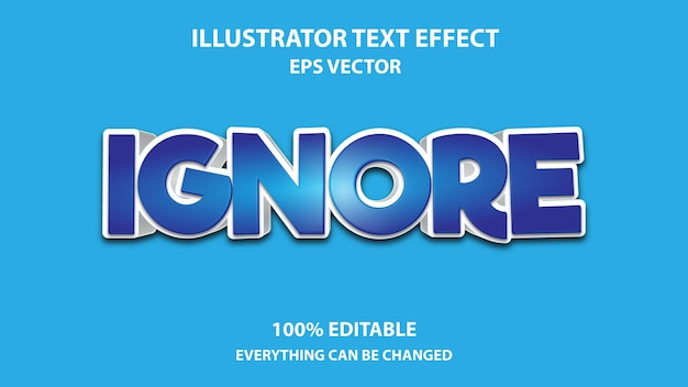 Ignore editable text effect