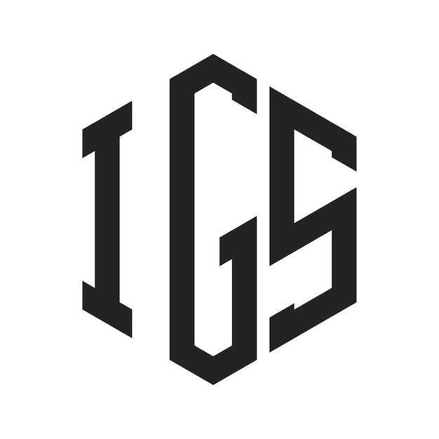 IGS のロゴのデザインはイニシャル・レターIGS のモノグラム六角形の形を用いたロゴです