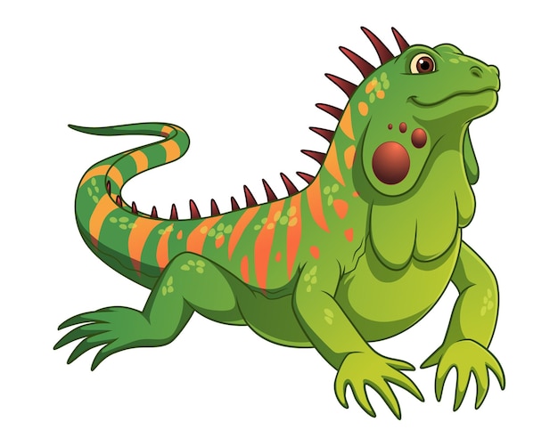 Iguana cartoon animal illustration