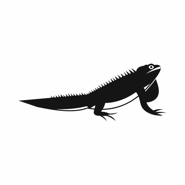 Iguana icon in simple style isolated vector illustration Reptiles symbol