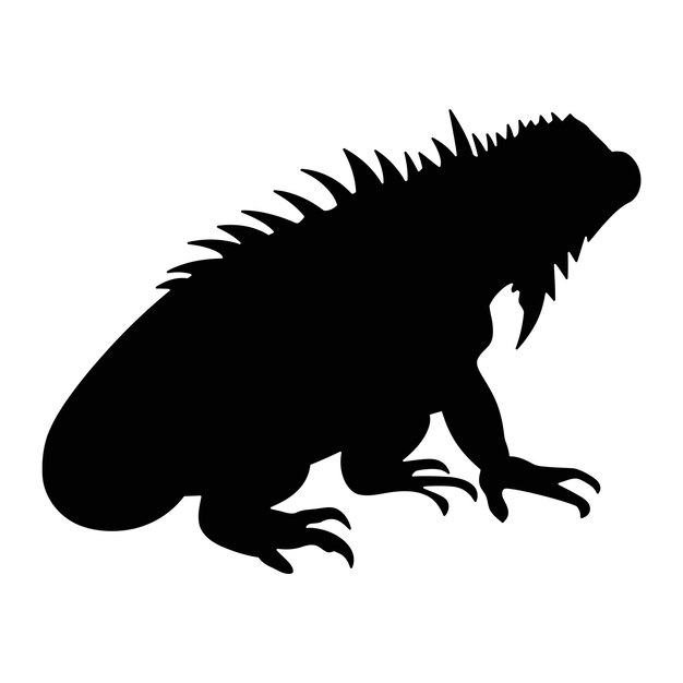 Iguana silhouette iguana isolata icona grafica illustrazione vettoriale con sfondo bianco