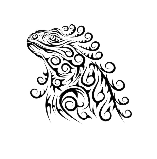 Iguana stam silhouet illustratie