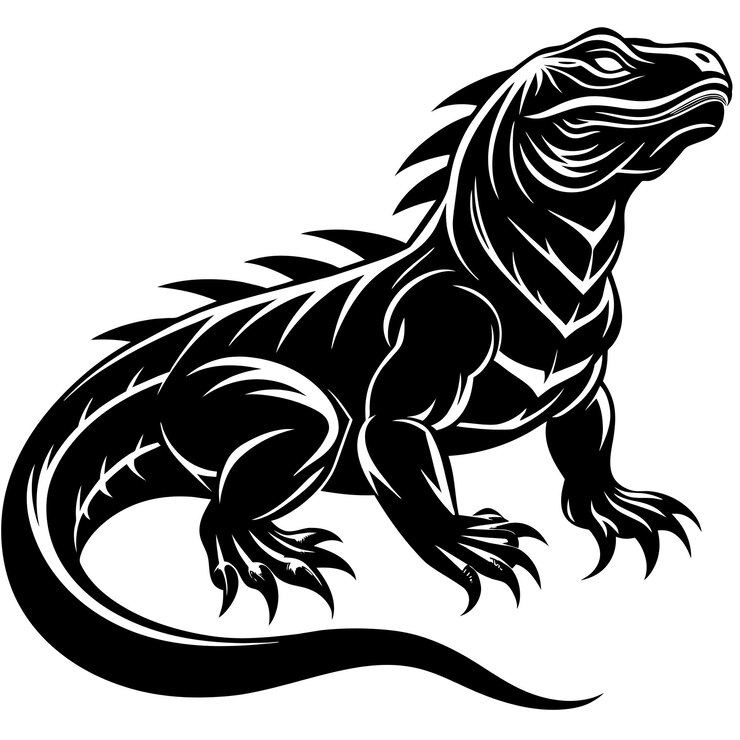 Vector iguanavector illustration isolated on white background
