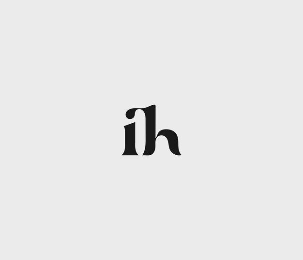 Vettore design del logo ih