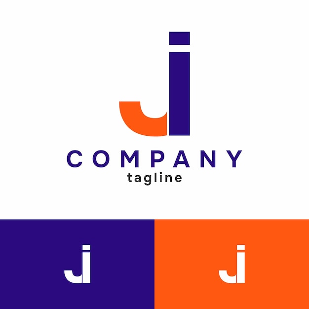 Vector ij letter logo-ontwerp