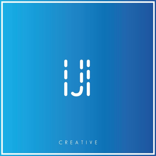 Vector iji premium vector later logo design creatief logo vector illustratie logo creatief monogram