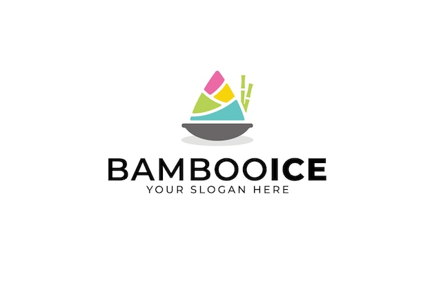 ijs bamboe logo-ontwerp voor de voedingsmiddelen- en drankenindustrie