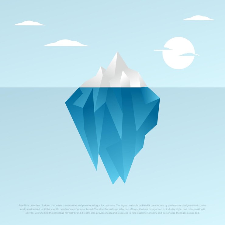 Vector ijs gletsjer illustratie