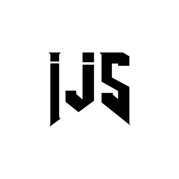 IJS letter logo ontwerp voor technologiebedrijf IJS logo ontwerp zwarte en witte kleurencombinatie IJS logo IJS vector IJS ontwerp IJS icoon IJS alfabet IJS typografie logo ontwerp