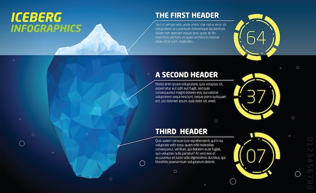 Vector ijsberg infographics