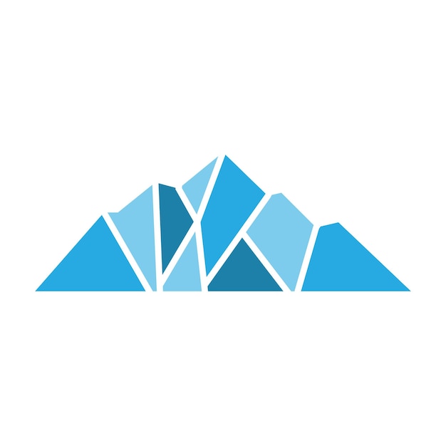 Ijsberg logo antarctica logo ontwerp eenvoudige natuur landschap vector illustratie sjabloon