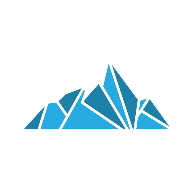 Ijsberg Logo Antarctica Logo Ontwerp Eenvoudige Natuur Landschap Vector Illustratie Sjabloon