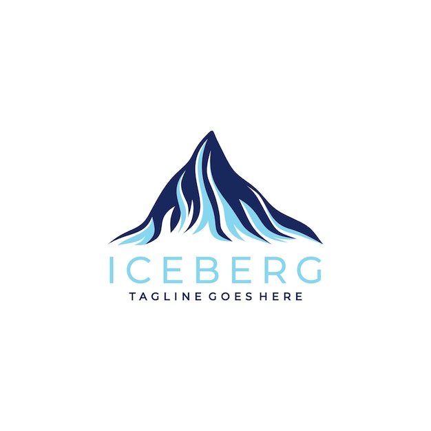 Ijsberg logo ontwerp vectorillustratie