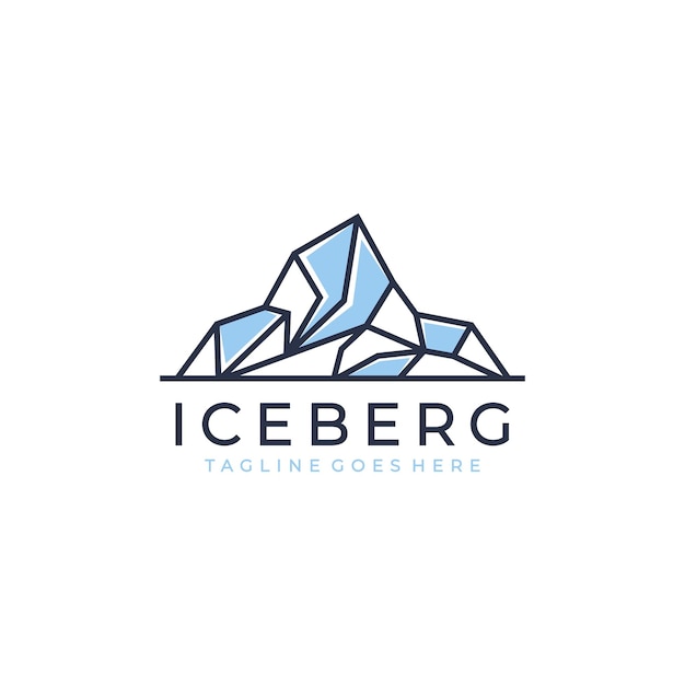 Ijsberg logo ontwerp vectorillustratie