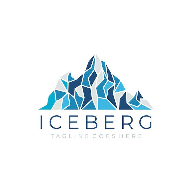 Ijsberg logo ontwerp vectorillustratie