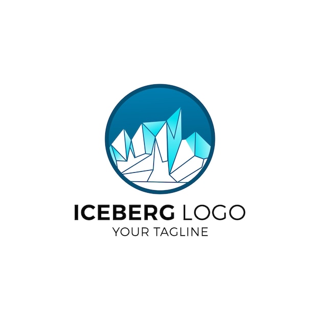 Ijsberg logo vector illustratie