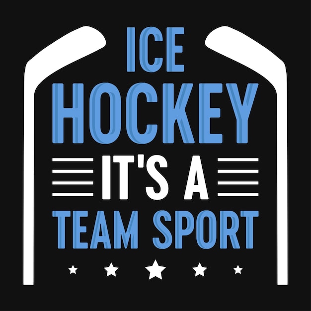 Vector ijshockey, het is een t-shirtontwerp voor teamsporten