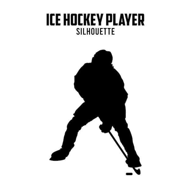 IJshockey speler silhouet vector stock illustratie ijshockey silhouet 01