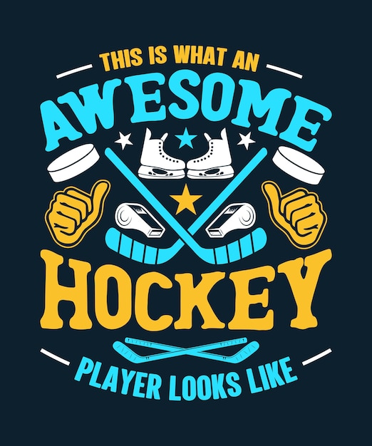 Vector ijshockey tshirt ontwerp hockey vector