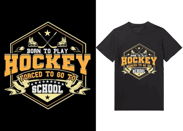 IJshockey Tshirt ontwerp vector Graphic Born to Play Hockey Shirt design Tshirt Design vector