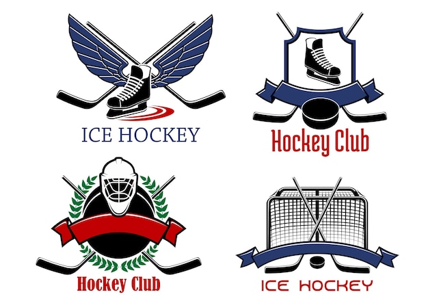 Ijshockeybadges en pictogrammen