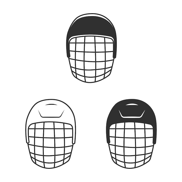 IJshockeyhelm Helm vectorillustratie Sportillustratie Helm vector IJshockey