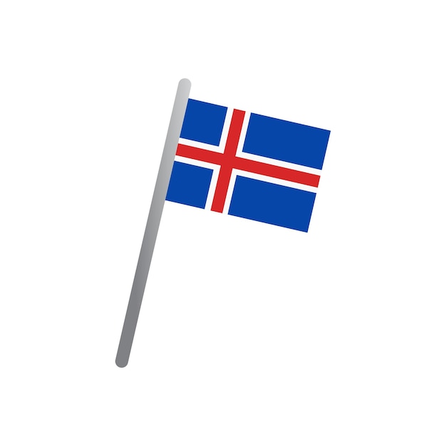 IJslandse vlag icoon vector