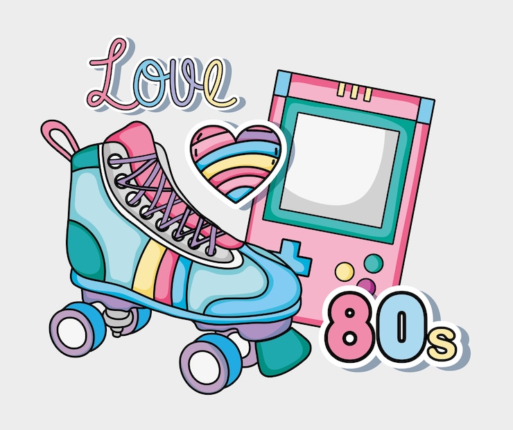 Vector ik ben dol op de poppencartoons uit de jaren 80
