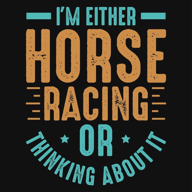 Vector ik ben ook een paardenracer.