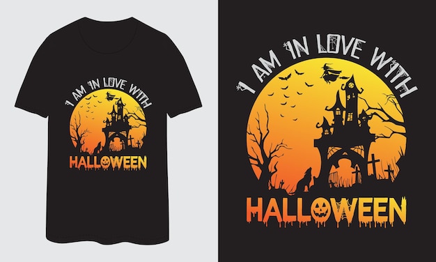 Ik ben verliefd op Halloween-t-shirtontwerp 2022