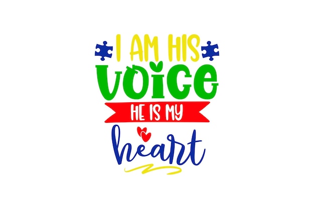 Vector ik ben zijn stem, hij is mijn hartvectorbestand
