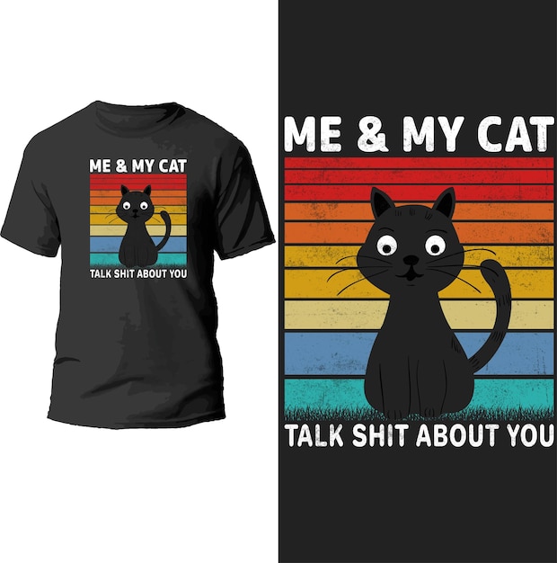 ik en mijn kat praten over jou t-shirtontwerp