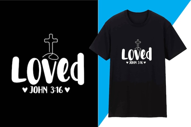 Vector ik hield van john 316 t-shirt ontwerp