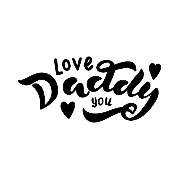 Ik hou van je papa. vector typografie illustratie geïsoleerd op een witte achtergrond. geweldige belettering - liefdesvader - kalligrafie voor wenskaarten, stickers, banners, prenten en interieur.