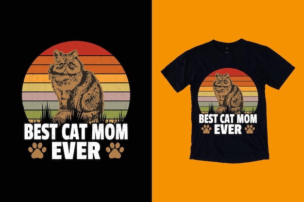 Ik hou van mijn kattent-shirtontwerp, kattenmama t-shirt, exotische korthaar kattent-shirt vector sjabloonontwerp