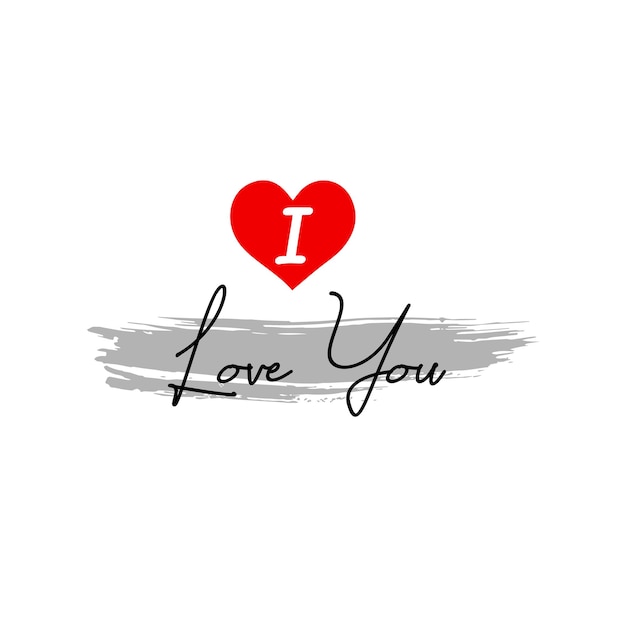 Ik houd van je. vector afbeelding. hou van happy valentines hand getekend hart met pijl. handgeschreven
