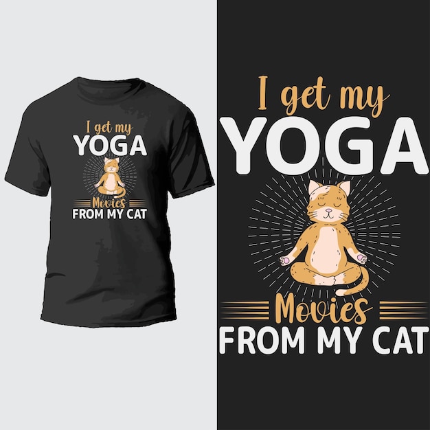 ik krijg mijn yogafilms van het ontwerp van mijn kattent-shirt