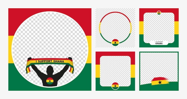 Ik steun Ghana World Football Championship profiel fotolijst banner voor sociale media