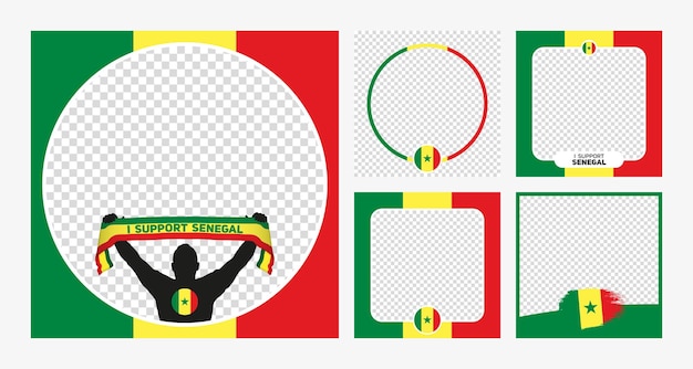 Ik steun Senegal World Football Championship profielfotolijstbanner voor sociale media