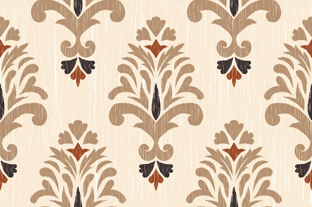 イカット民族東洋のシームレスなパターン衣料品用の伝統的なデザイン生地カーペット壁紙
