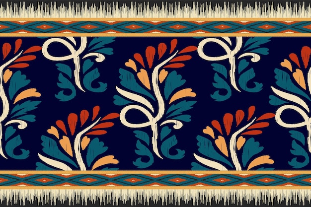 Ikat ethnic oriental seamless pattern traditional design for clothingfabriccarpetwallpaper