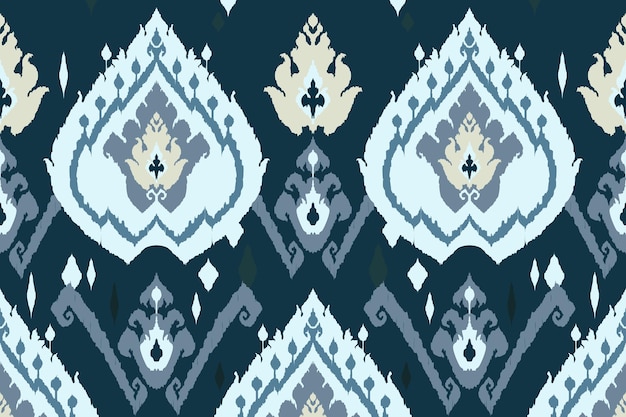 Ikat geometric folklore ornament Tribal ethnic vector texture Seamless striped pattern