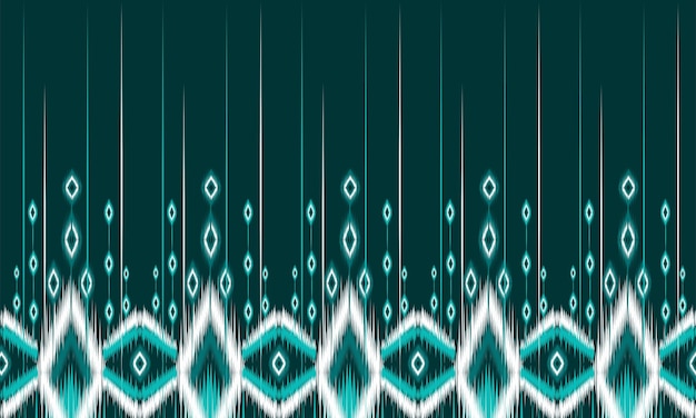 Vector ikat geometric folklore ornament with diamonds.design forbackground,carpet,wallpaper,clothing,wrapping,batik, fabric, vector illustration.embroidery style.