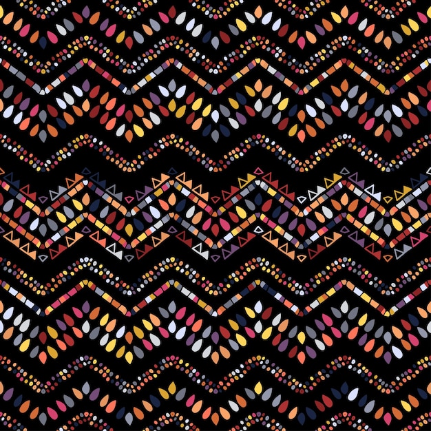 Ikat geometrisch zigzagpatroon. Tribal etnisch thema