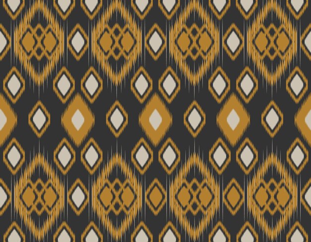 Ikat geometrische textiel Naadloos patroon door tribale ikat motieven Etnisch handwerk patroon abstracte vector Ikat stof traditionele weefstijl ontwerp voor kussen stof kleding tapijt gordijn