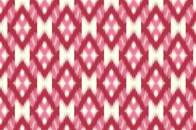 Ikat handwerk stof textiel Naadloos patroon door tribale ikat motieven Etnische handwerk abstracte vector Ikat stof traditionele weefstijl ontwerp voor kussen stof kleding tapijt gordijn