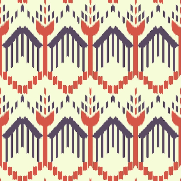 Vector ikat seamless pattern design